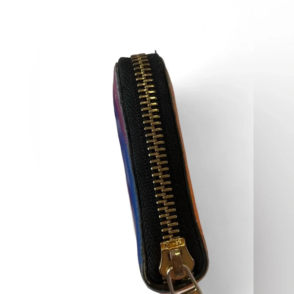 Loewe Zip-Around Compact Wallet Multicolor Crocodile Logo - GUC! - Picture 6 of 16